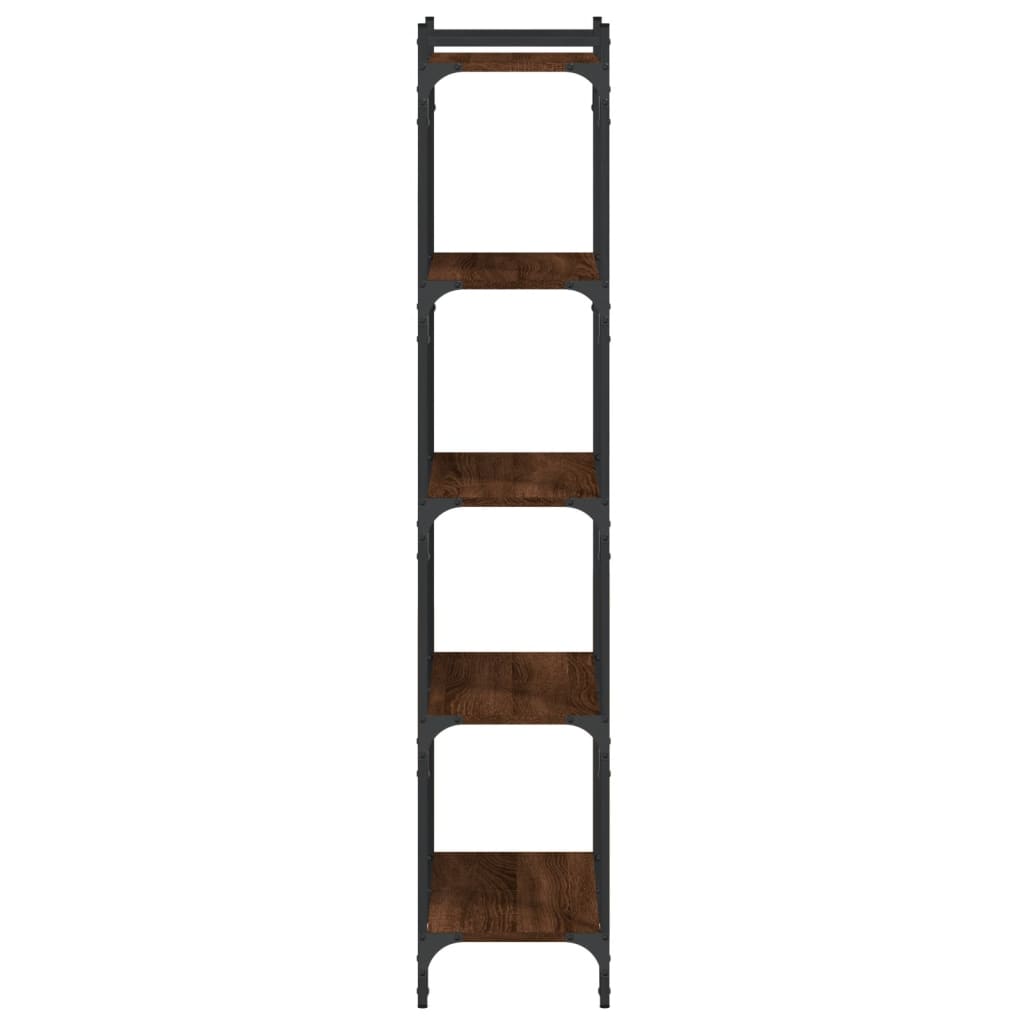Regal za knjige 5 razina smeđa boja hrasta 60x30x154 cm drveni