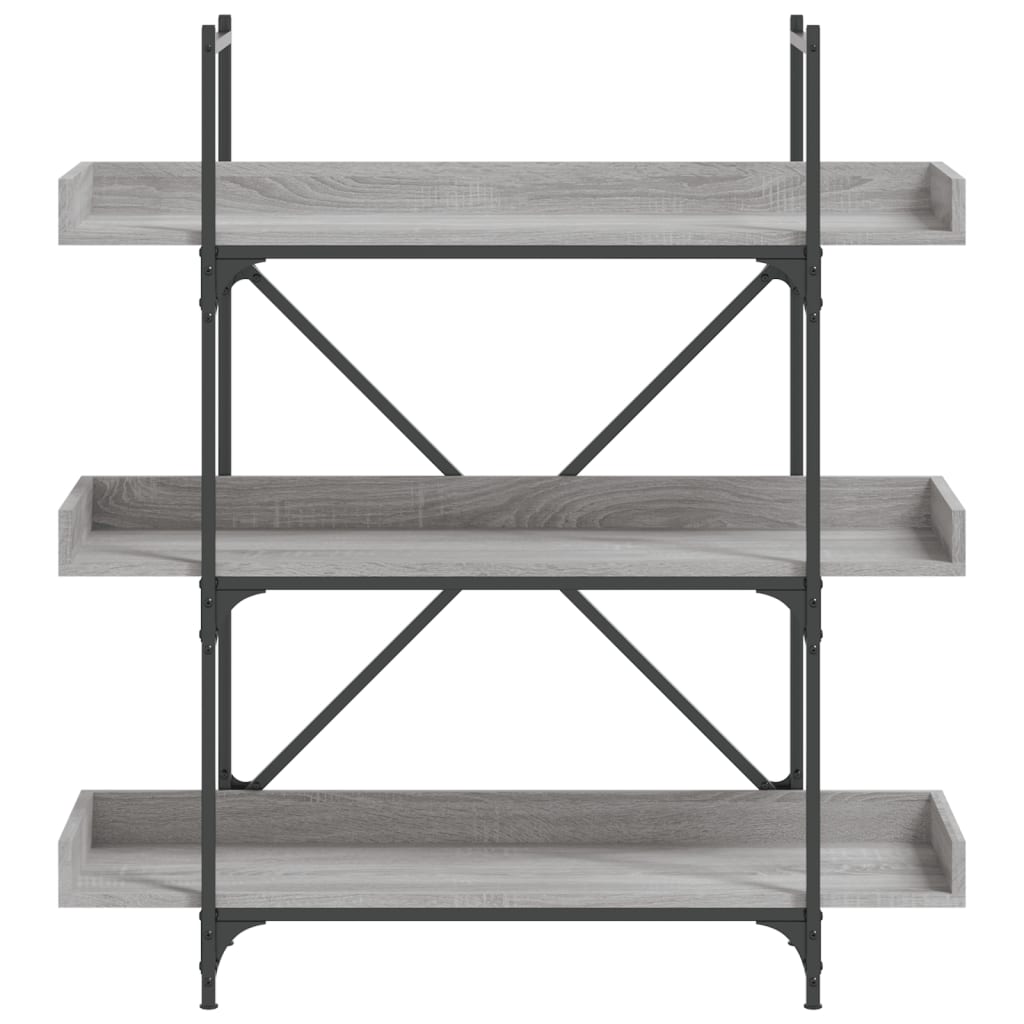 Regal za knjige 3 razine boja hrasta 100 x 33 x 108,5 cm drveni