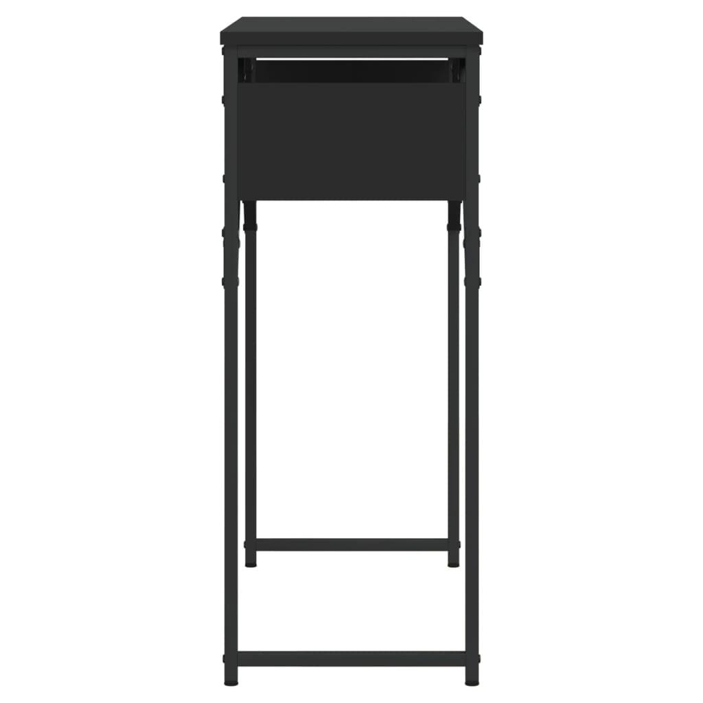 Konzolni stol s policama crni 75x30x75 cm od konstruiranog drva