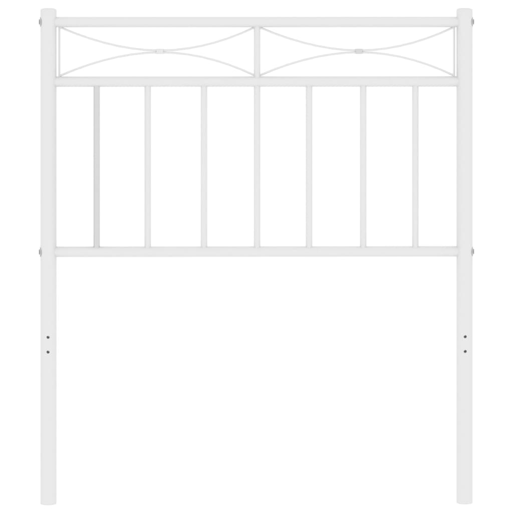 Metalno uzglavlje za krevet, bijelo, 75 cm