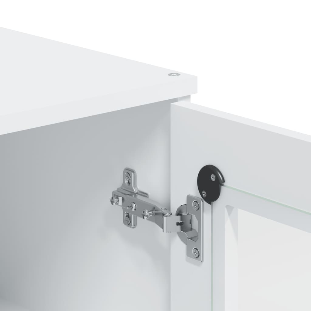 Visoka komoda VIKEN bijela 80 x 40 x 190 cm od masivne borovine