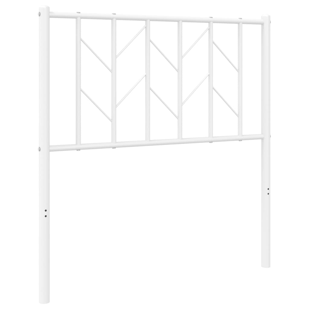 Metalno uzglavlje za krevet, bijelo, 80 cm