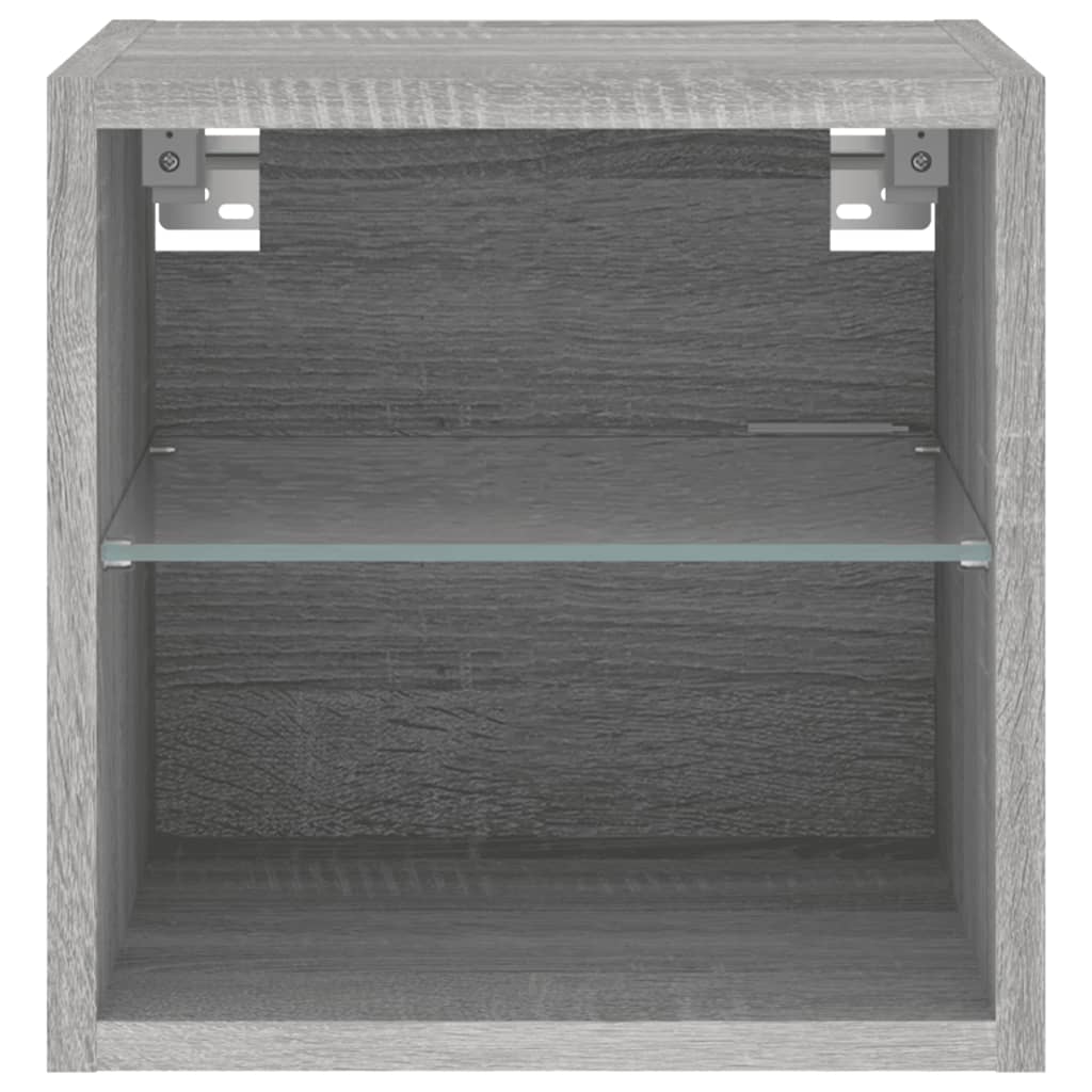 Zidni TV ormarići LED 2 kom siva boja hrasta 30 x 28,5 x 30 cm