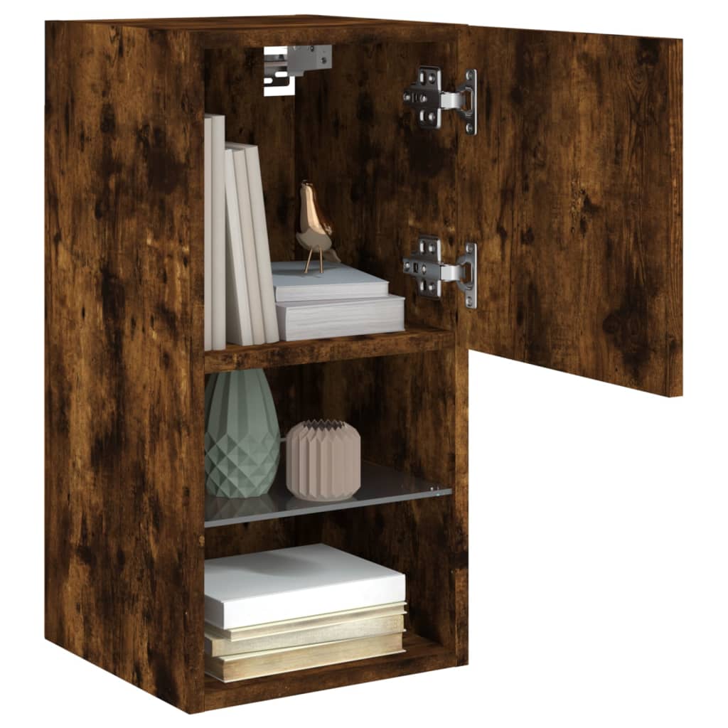 TV ormarići s LED svjetlima 2 kom boja hrasta 30,5x30x60 cm