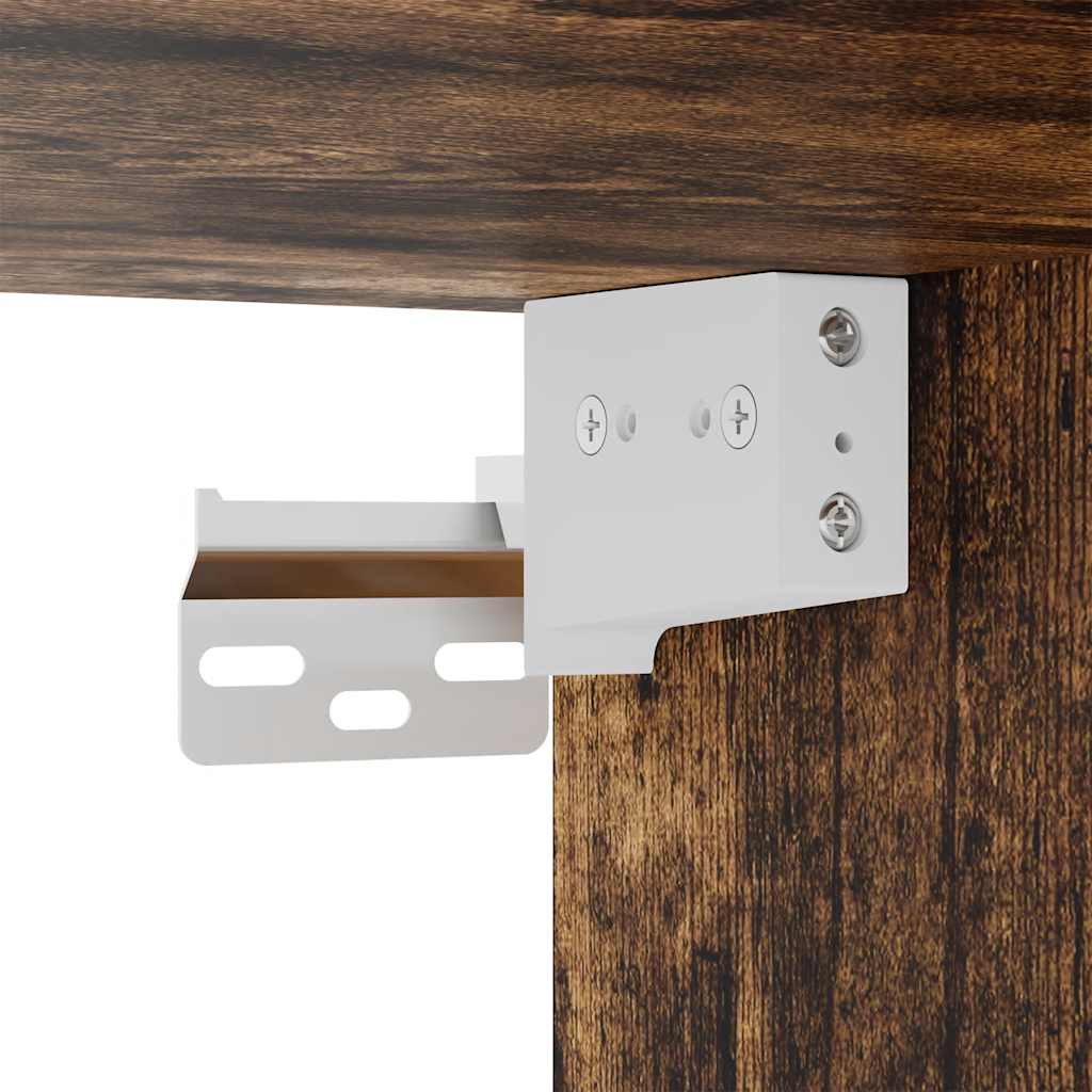 Zidni TV ormarić s LED svjetlima boja hrasta 60x35x31 cm