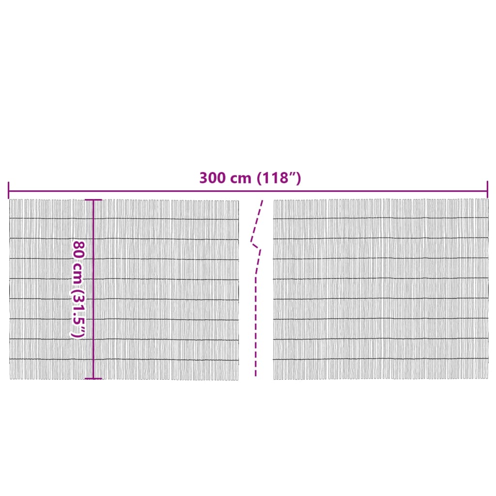 Vrtna ograda 300x80 cm od trske