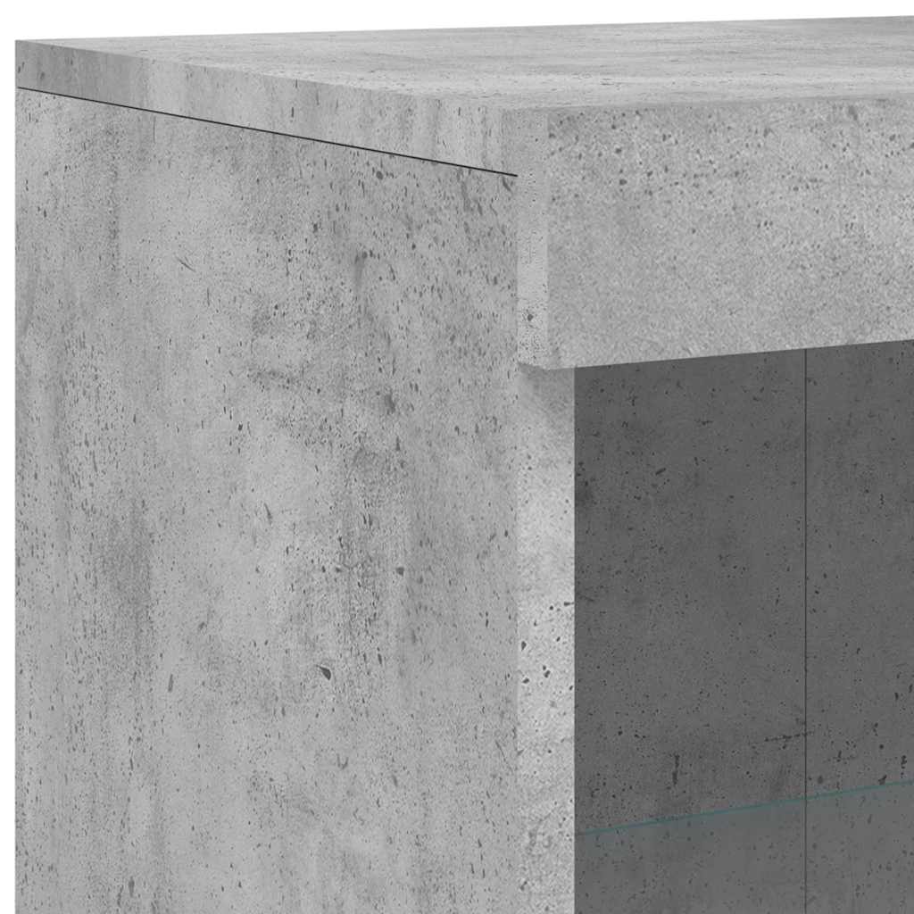 Komoda s LED svjetlima siva boja betona 162 x 37 x 100 cm