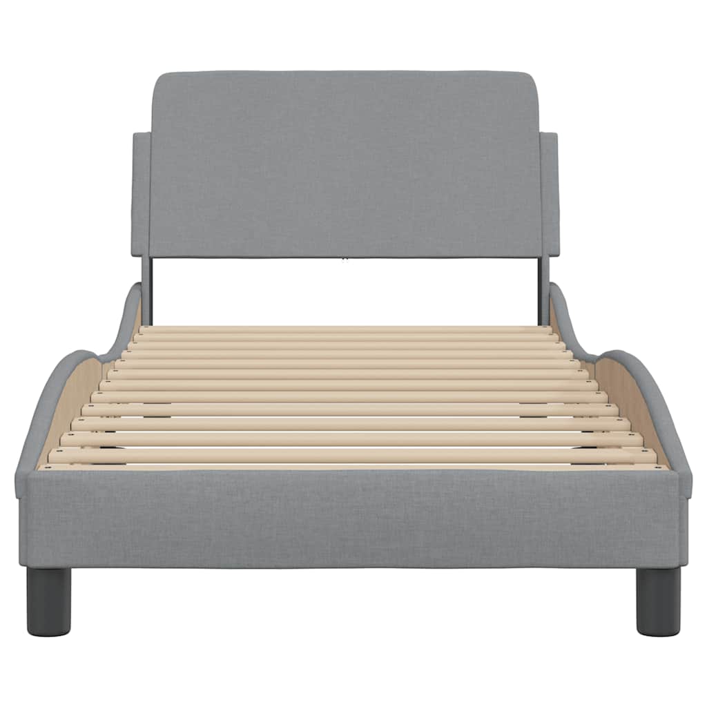 Okvir za krevet Dover svijetlosivi 90x190 cm tkanina