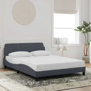 Okvir za krevet Dover tamno sivi 135x190 cm baršun