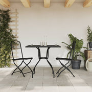 3-dijelni vrtni blagovaonski set antracit metalni mrežasti