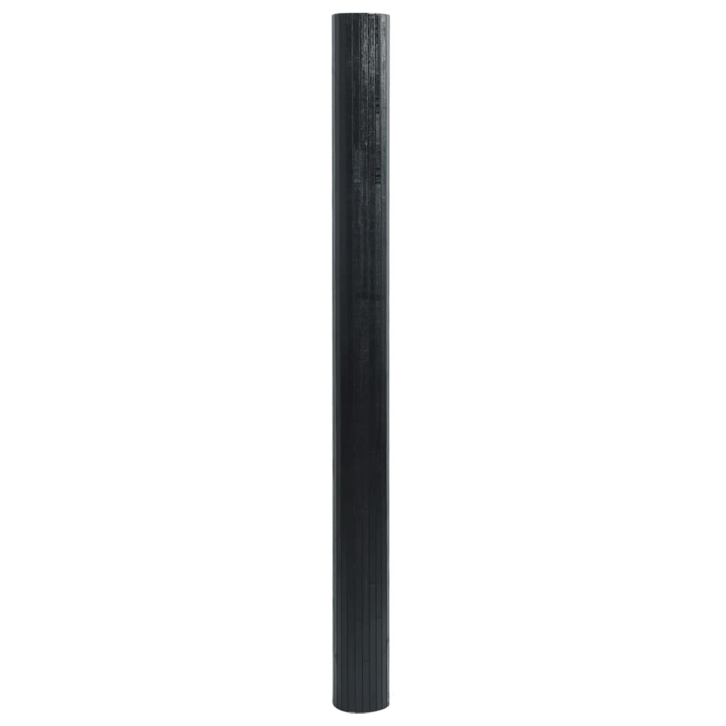 Pravokutni tepih crni 60x200 cm bambus