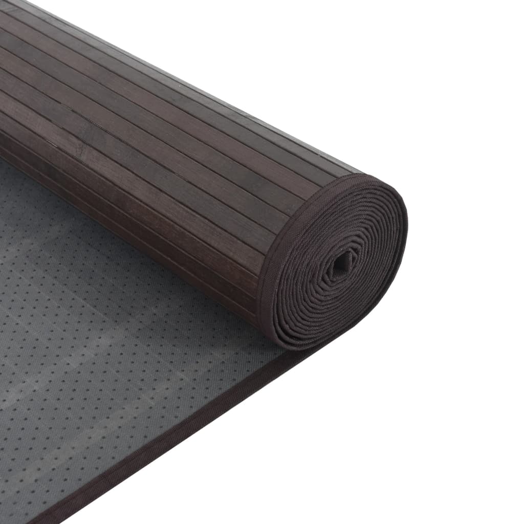 Pravokutni tepih tamnosmeđi 60x200 cm bambus