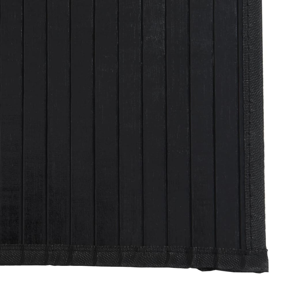 Tepih kvadratni crni 100x100 cm bambus