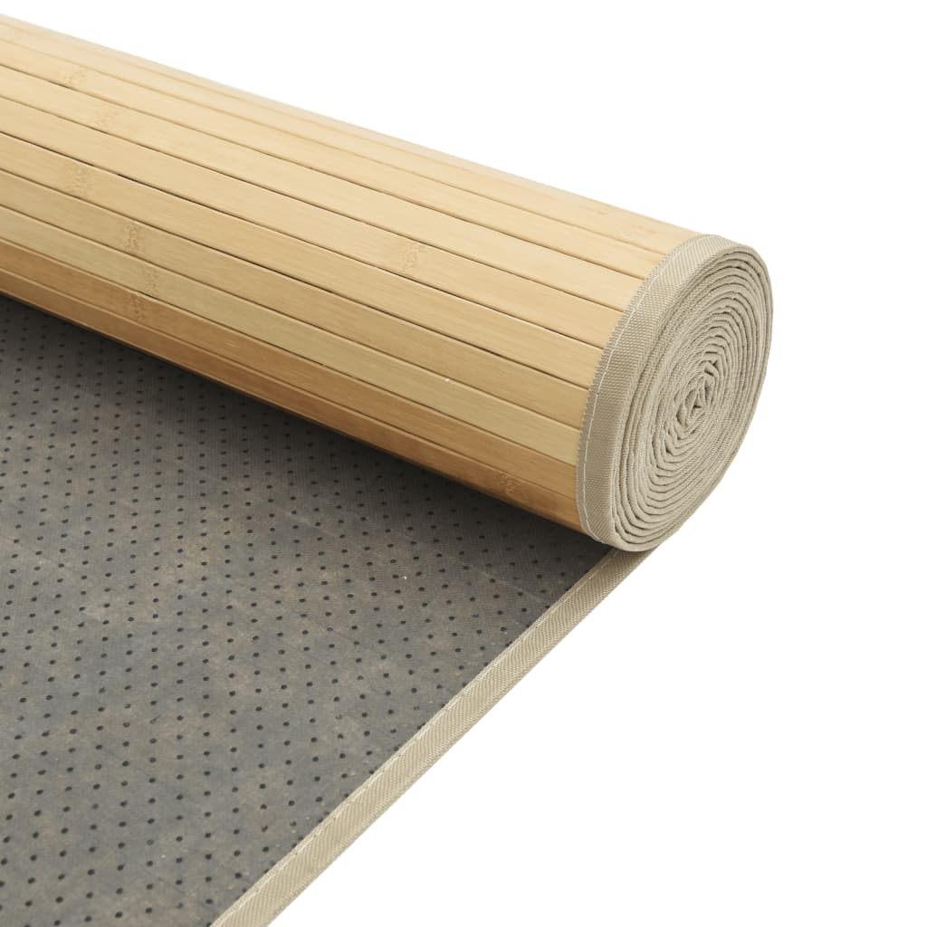 Tepih pravokutni svijetli prirodni 100 x 300 cm od bambusa