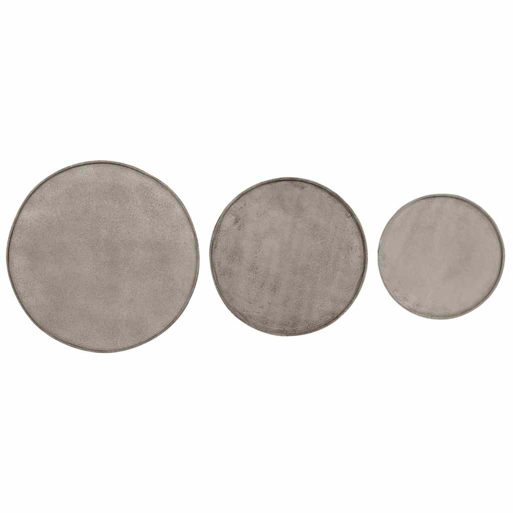 Klub stolić 3 kom. srebrni, inženjerski drvo