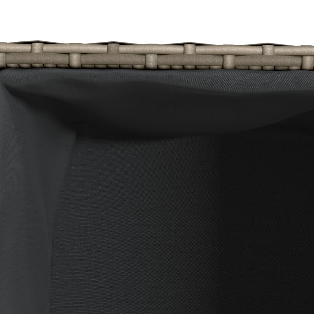 Vrtna sadilica s 2 posude siva 72 x 30 x 32 cm od poliratana