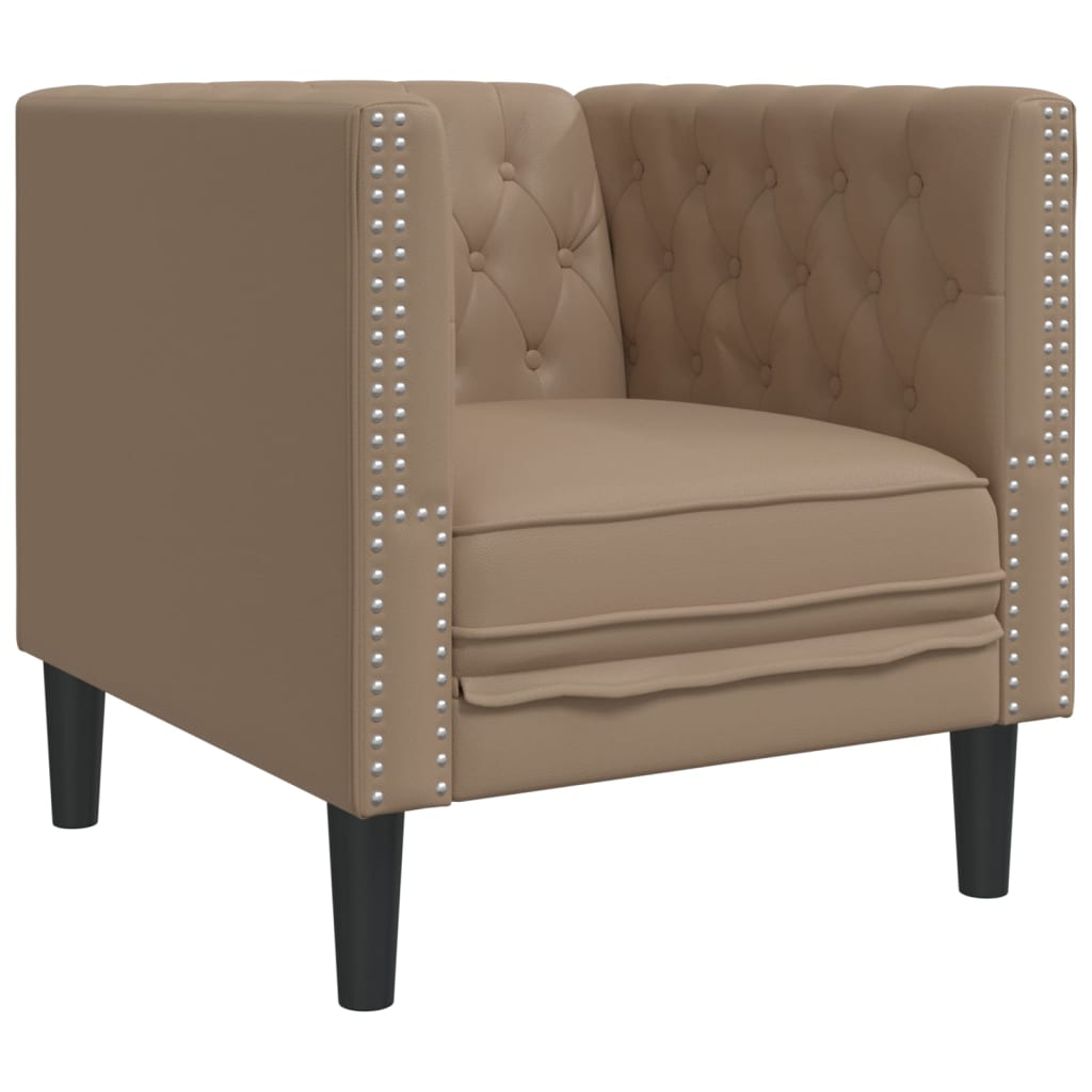 Chesterfield sofa fotelja cappuccino umjetna koža