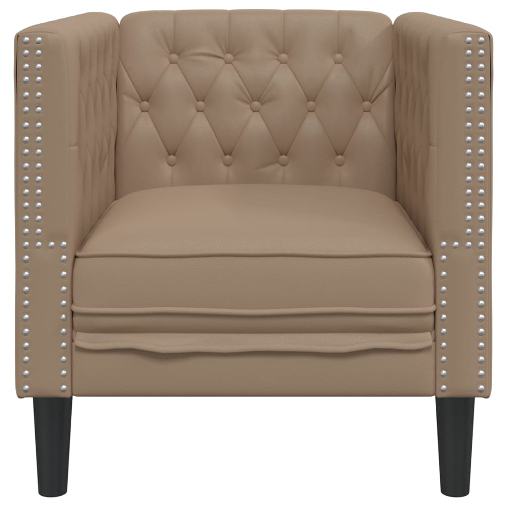 Chesterfield sofa fotelja cappuccino umjetna koža
