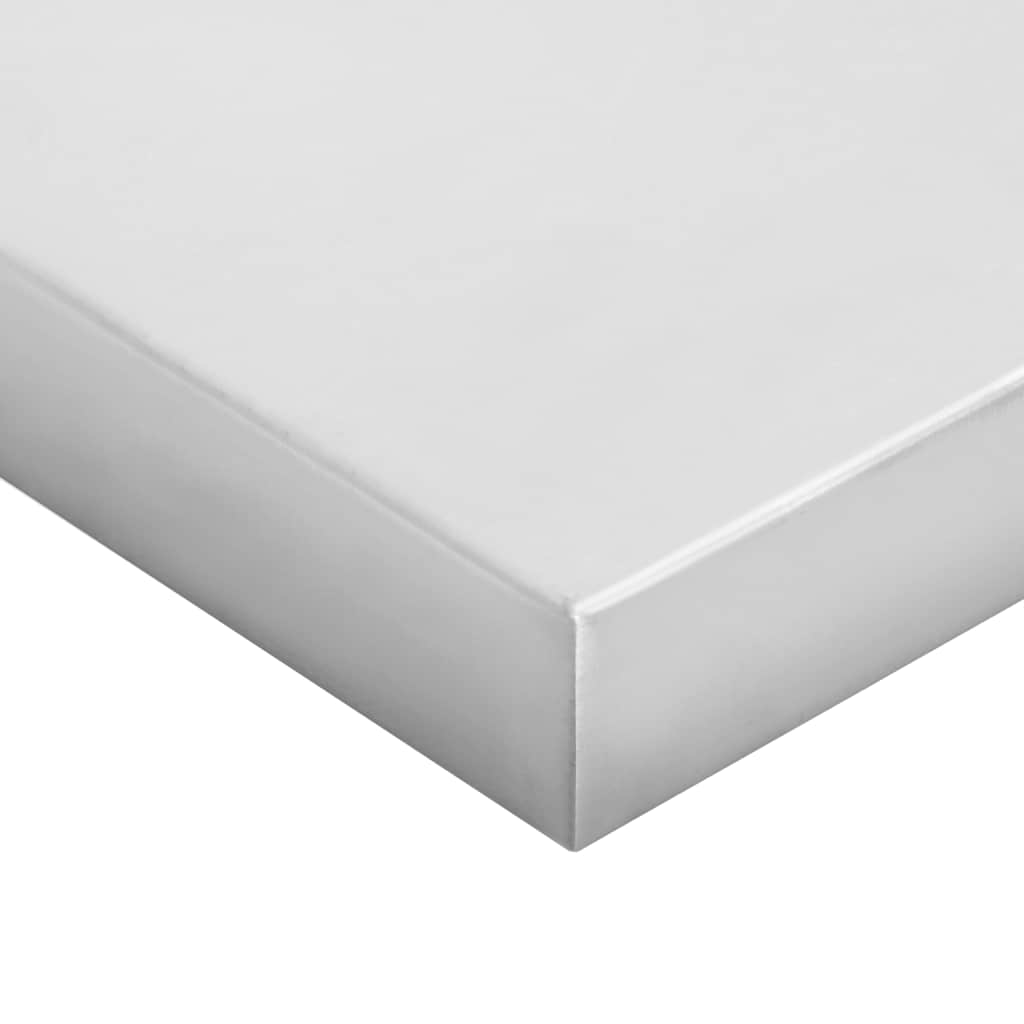 Zidne police 2 kom 75x23,5 cm srebrne nehrđajući čelik