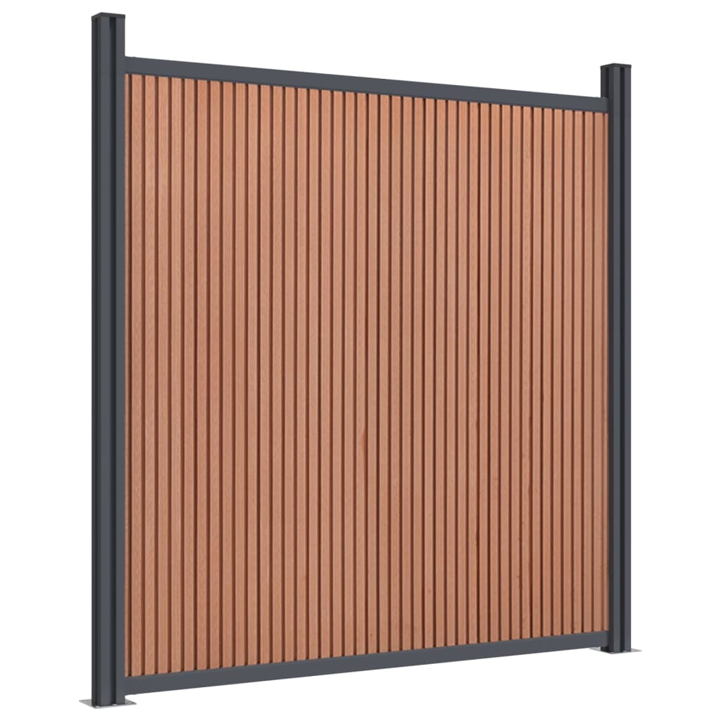 Panel za ogradu WPC smeđi 180 x 186 cm