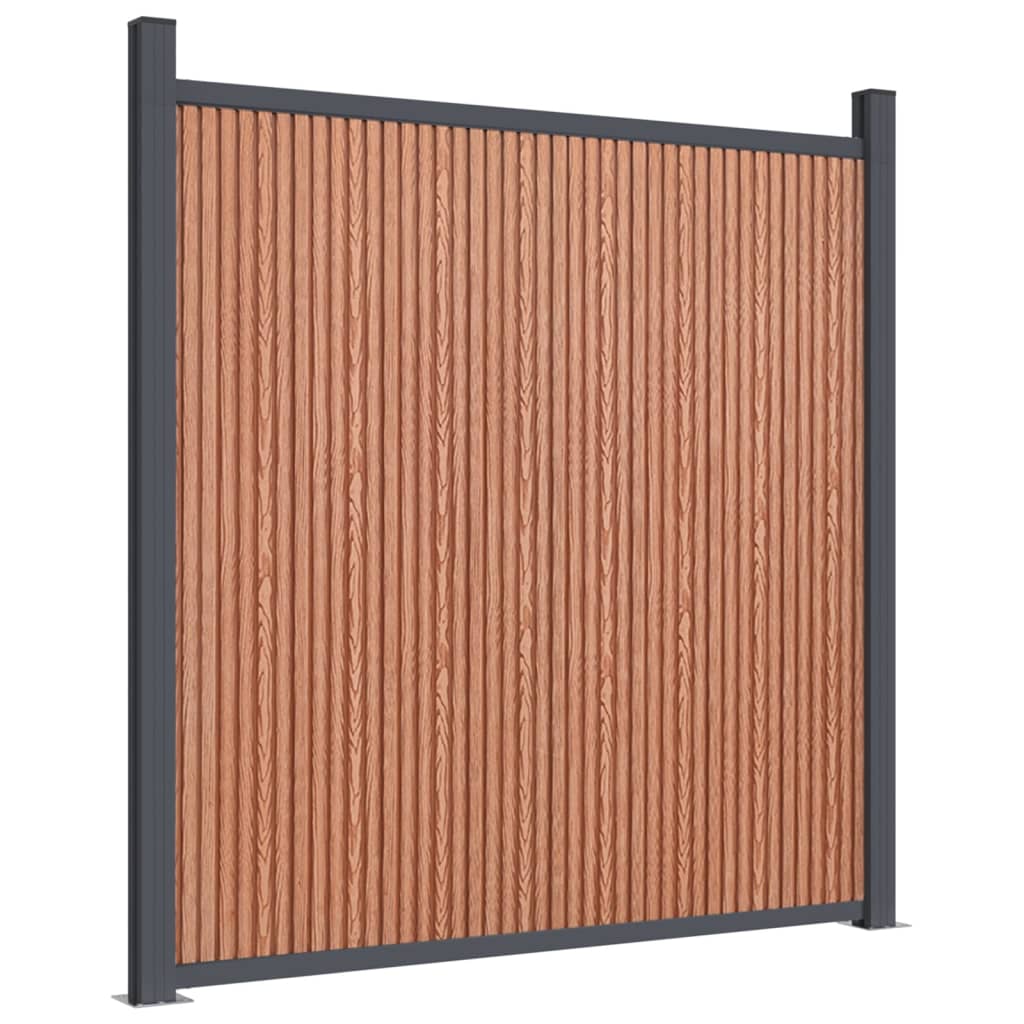 Panel za ogradu WPC smeđi 180 x 186 cm