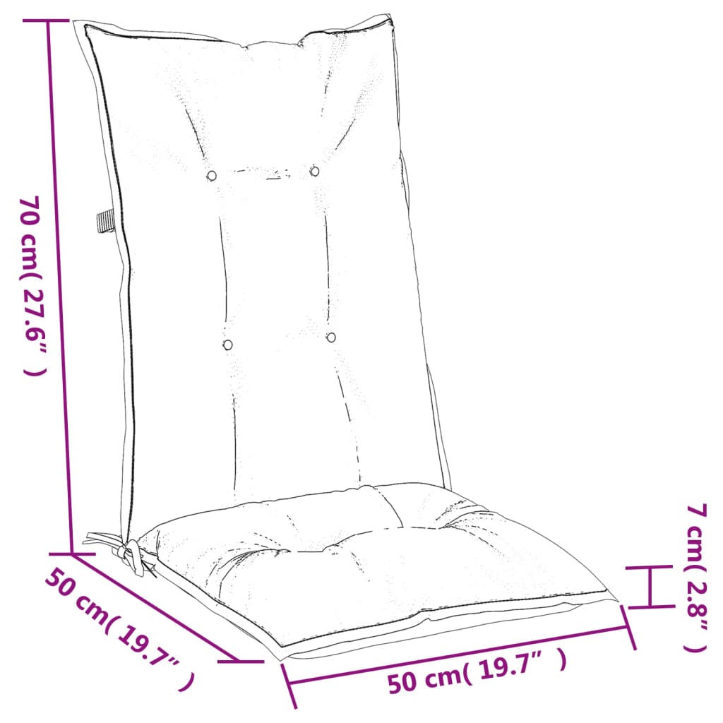 Jastuci za stolice 4 kom prošarano smeđesivi 120x50x7cm tkanina