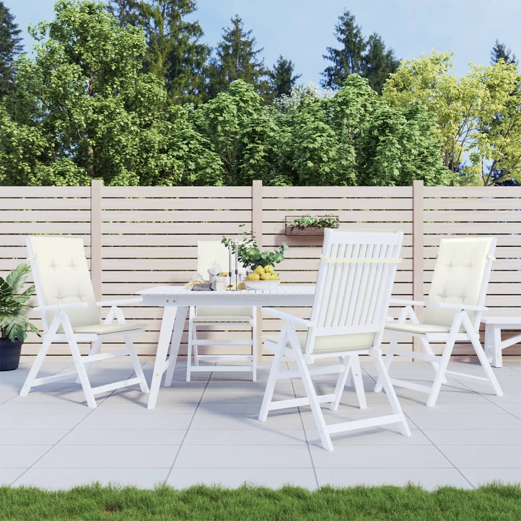Jastuci za stolice 4 kom prošarano krem 120x50x4 cm tkanina