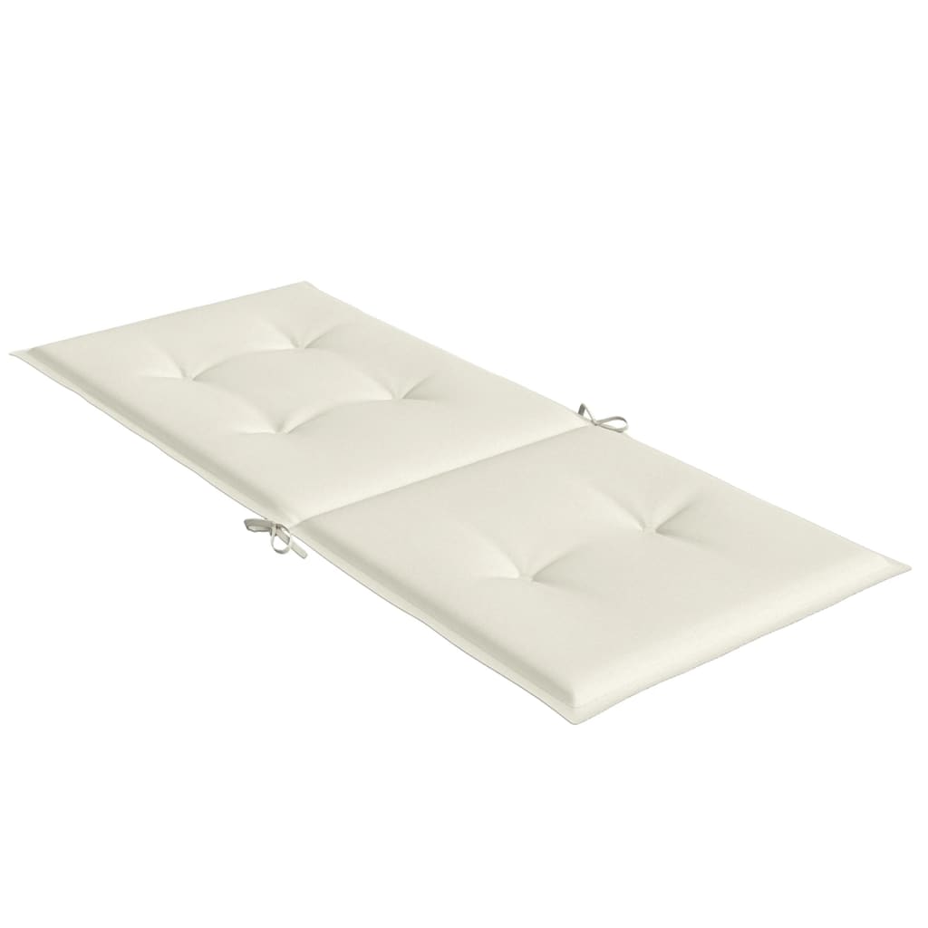 Jastuci za stolice 4 kom prošarano krem 120x50x4 cm tkanina
