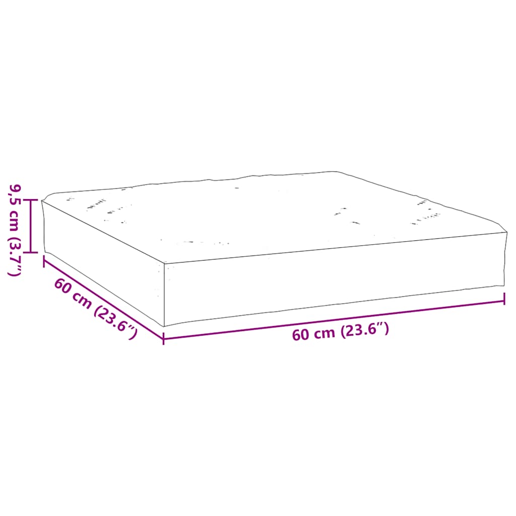 Jastuk za palete prošarani krem 60x60x9,5 cm od tkanine