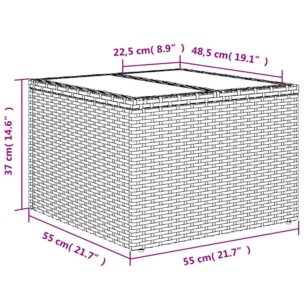 Vrtni set od 4 dijela s jastucima, sivi poliratan