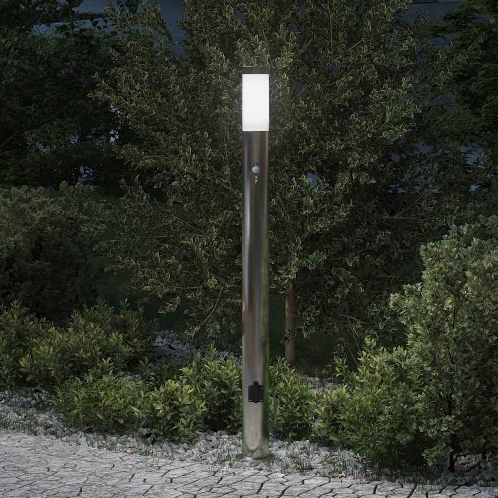 Stupić sa senzorom i utičnicom 110 cm nehrđajući čelik IP44