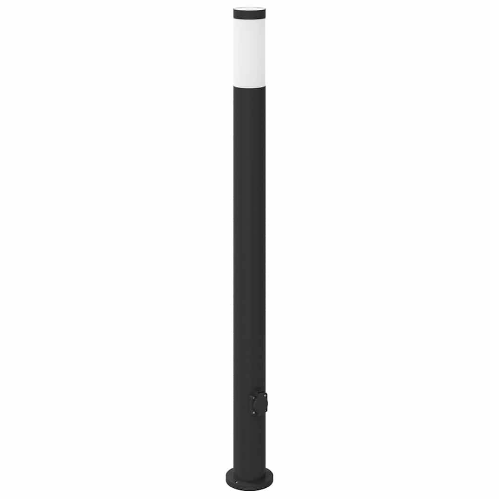 Stupić s utičnicom 110 cm od nehrđajućeg čelika IP44