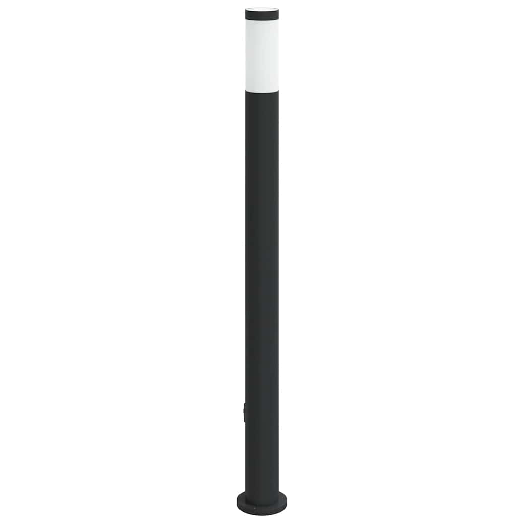 Stupić s utičnicom 110 cm od nehrđajućeg čelika IP44