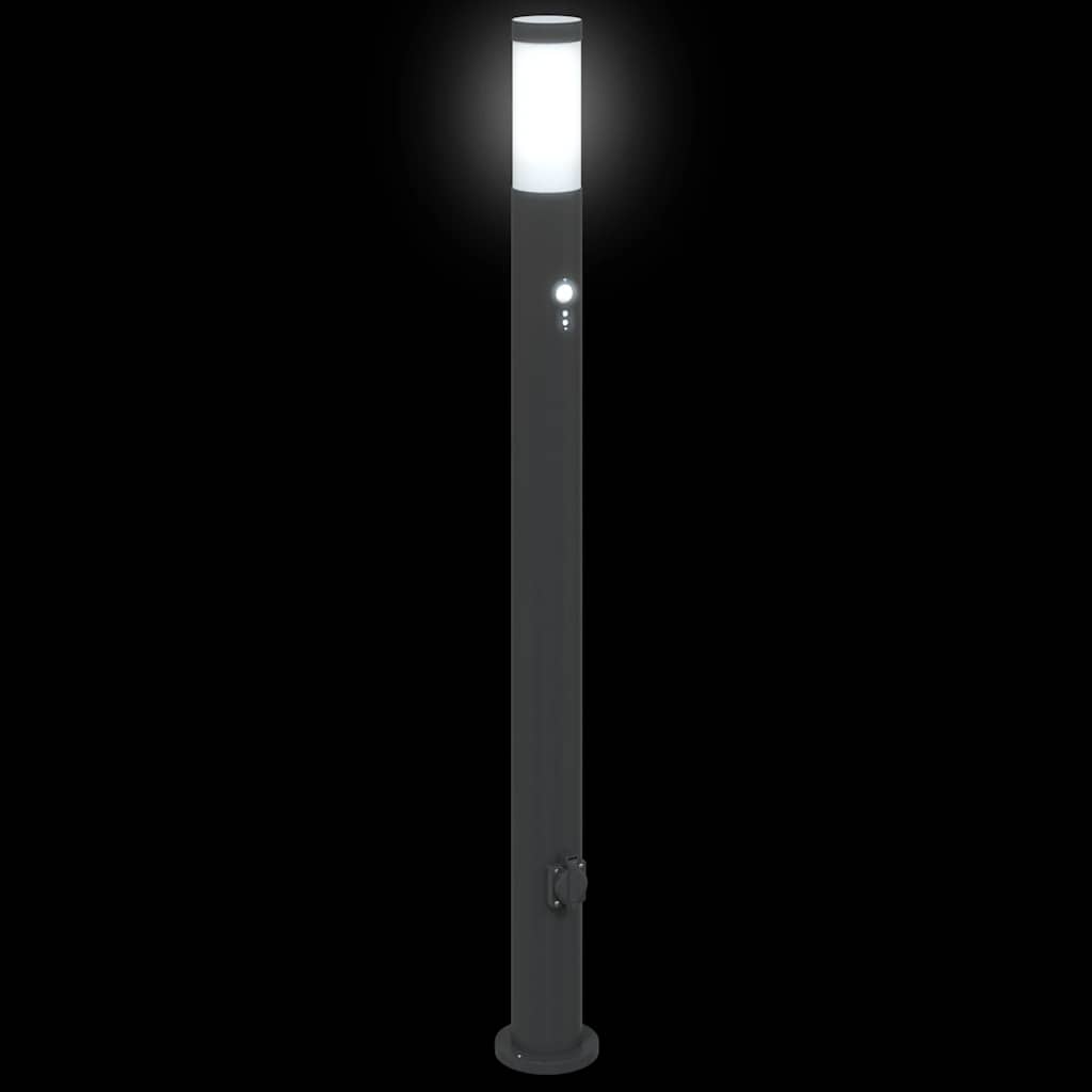 Stupić sa senzorom i utičnicom 3 kom 110 cm od nehrđajućeg čelika IP44