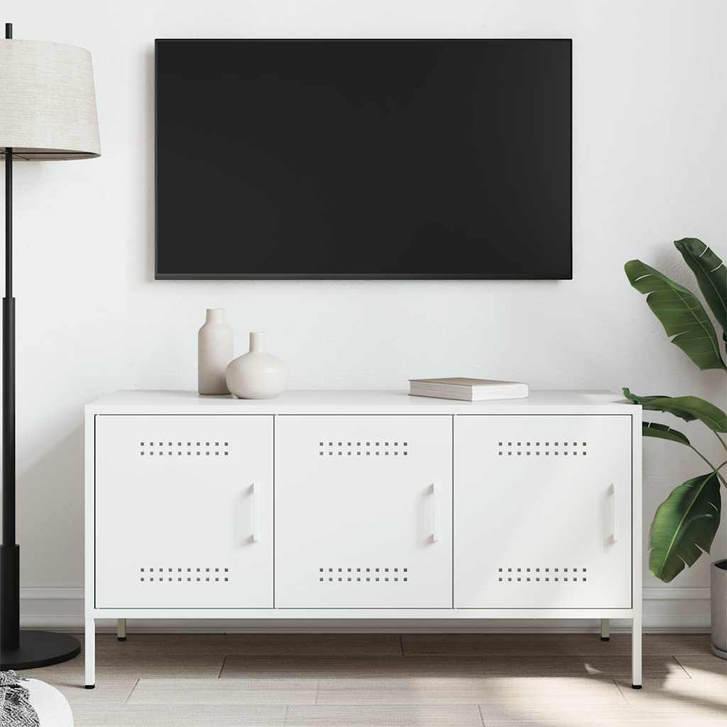 TV ormarić bijeli 100,5 x 39 x 50,5 cm čelični
