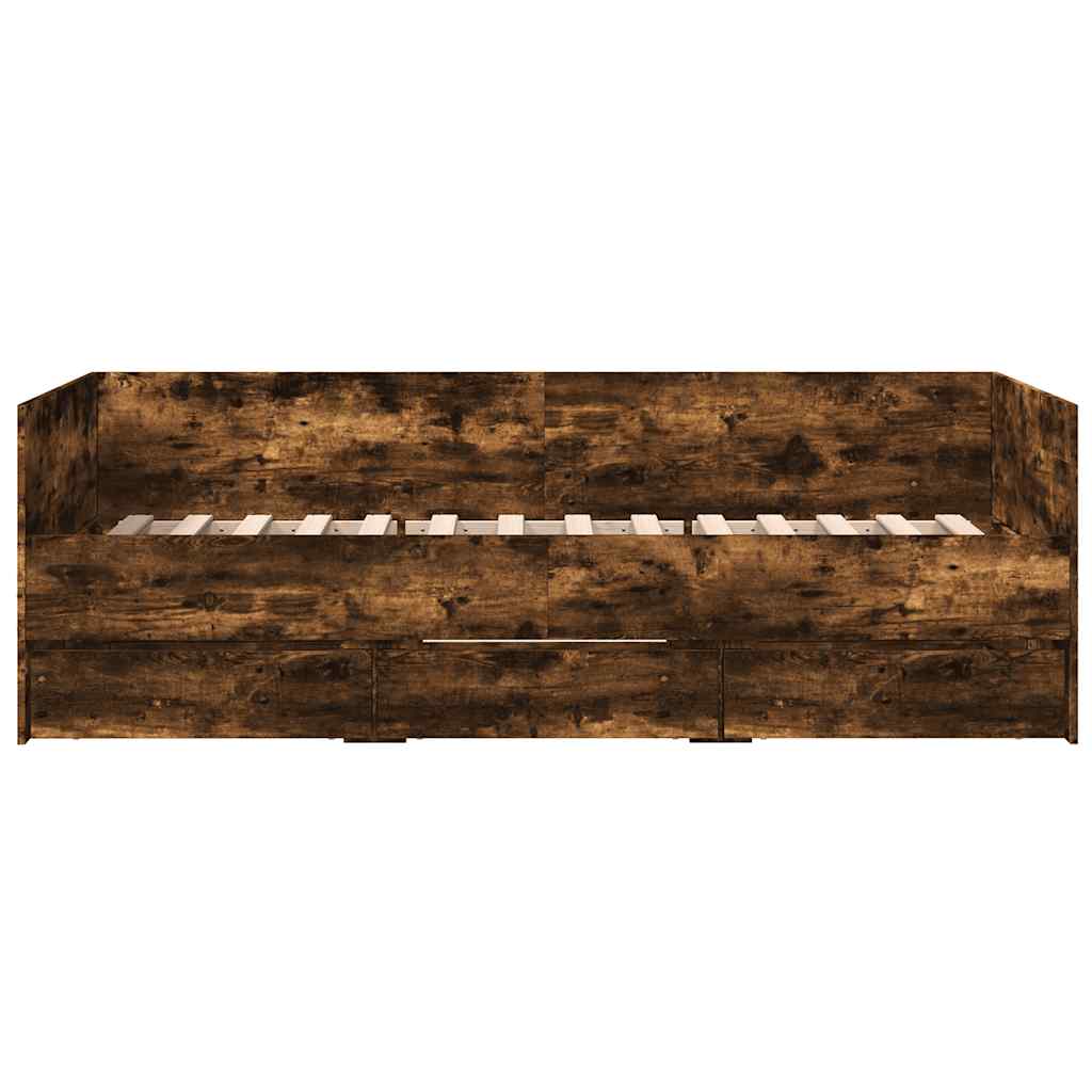 Dnevni krevet s ladicama bez madraca boja hrasta 90x200 cm