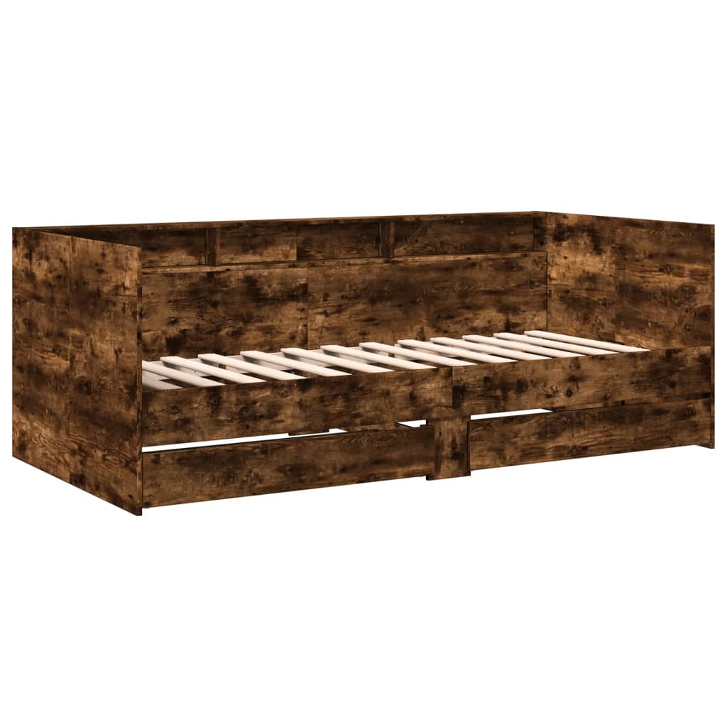 Dnevni krevet s ladicama bez madraca boja hrasta 90x200 cm
