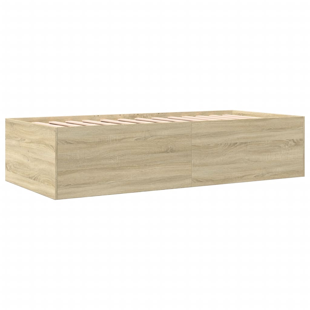 Dnevni krevet s ladicama bez madraca boja hrasta 90x200 cm