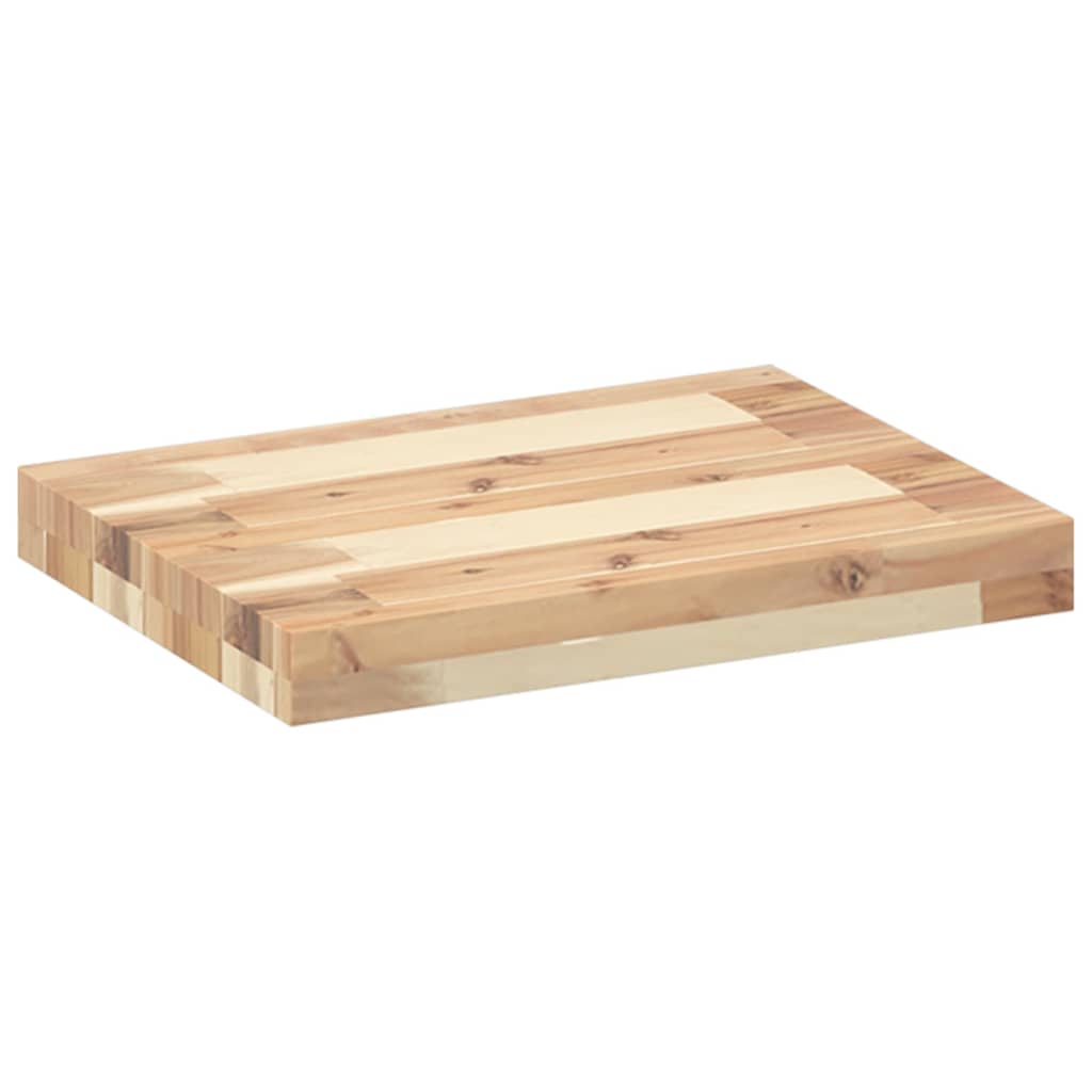 Plutajuće police 2 kom 60x30x4 cm Neobrađeno puno drvo akacije