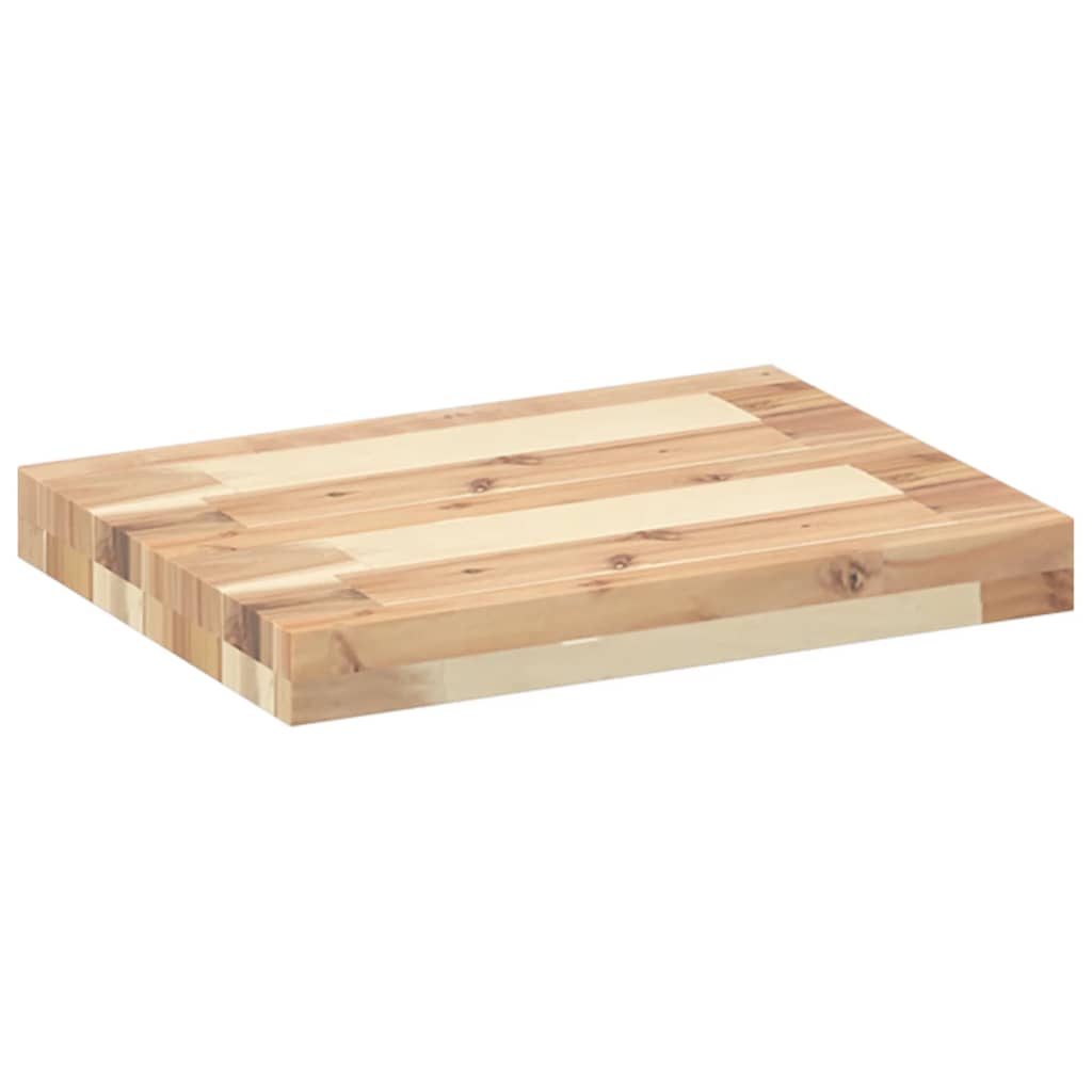 Plutajuće police 2 kom 60x30x4 cm Neobrađeno puno drvo akacije