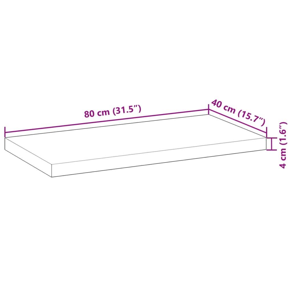 Plutajuća polica 80x40x4 cm Masivno drvo akacije s uljnim premazom