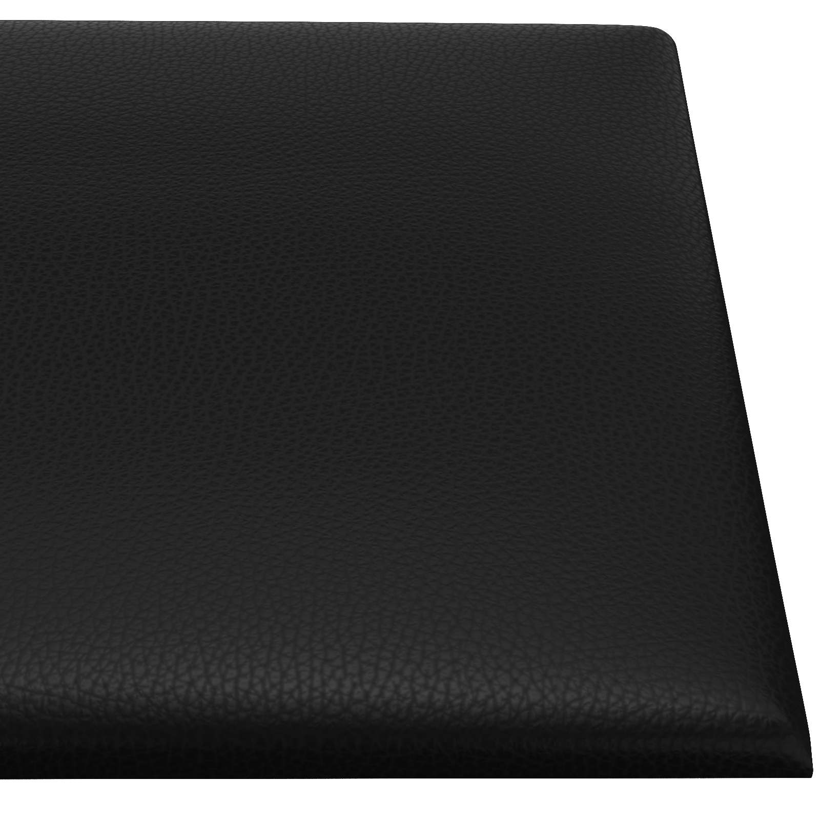 Zidna uzglavlja 12 pcs 90 x 30 cm Crna tkanina