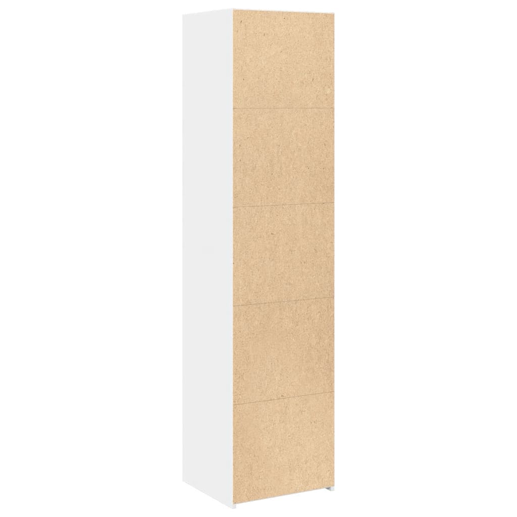 Visoka komoda bijela 45 x 41 x 185 cm od konstruiranog drva