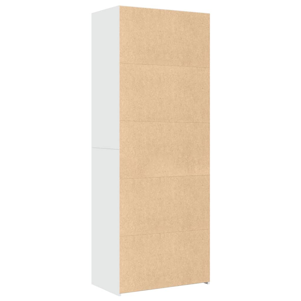 Visoka komoda bijela 70x41x185 cm od konstruiranog drva