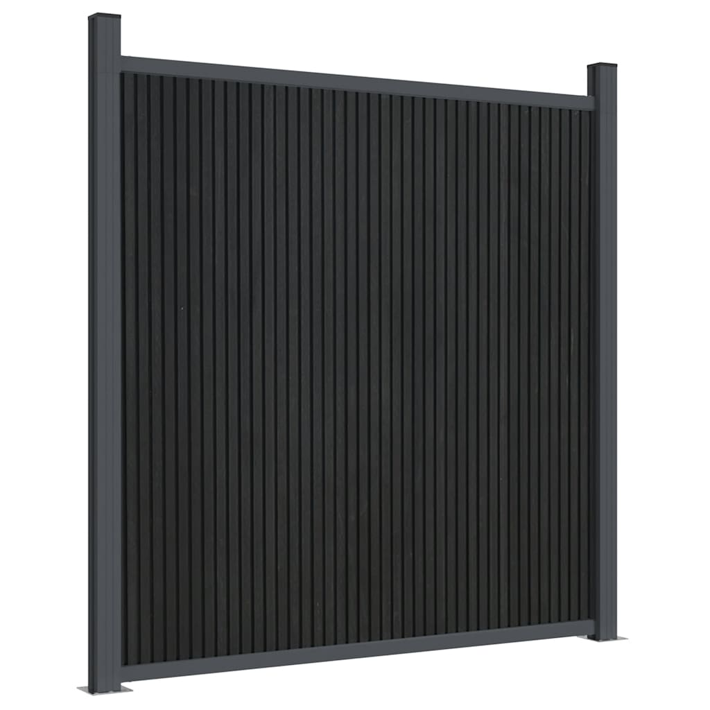 Panel za ogradu sivi 526 x 186 cm WPC