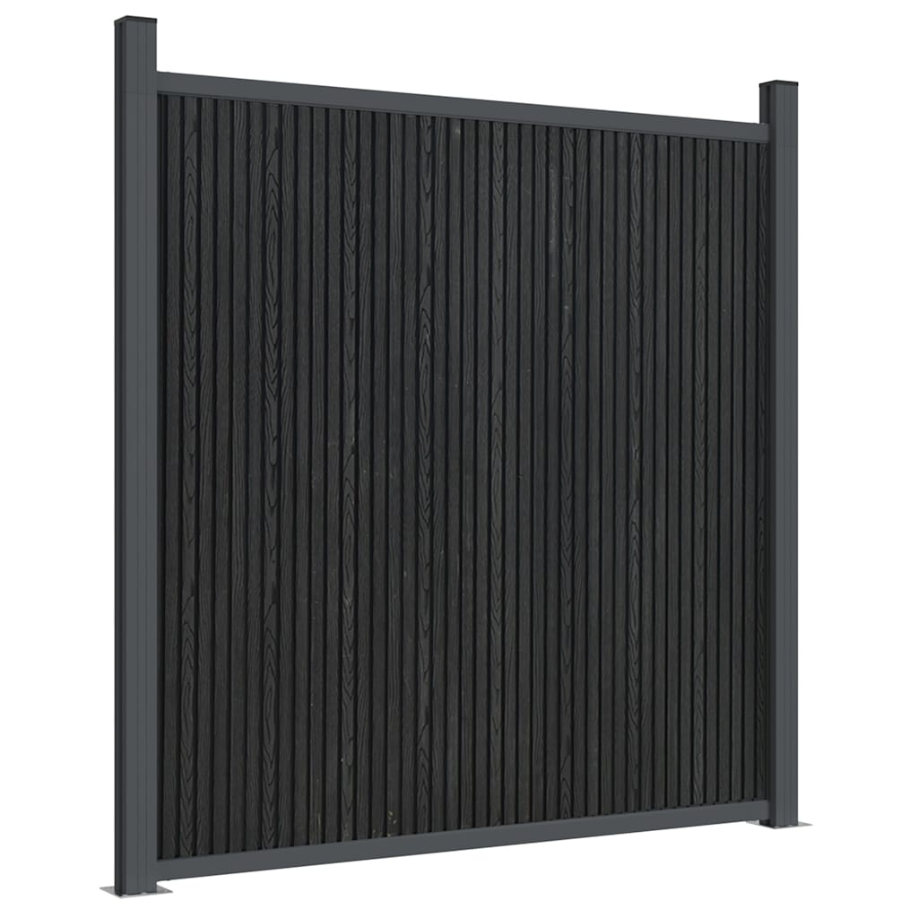 Panel za ogradu sivi 526 x 186 cm WPC