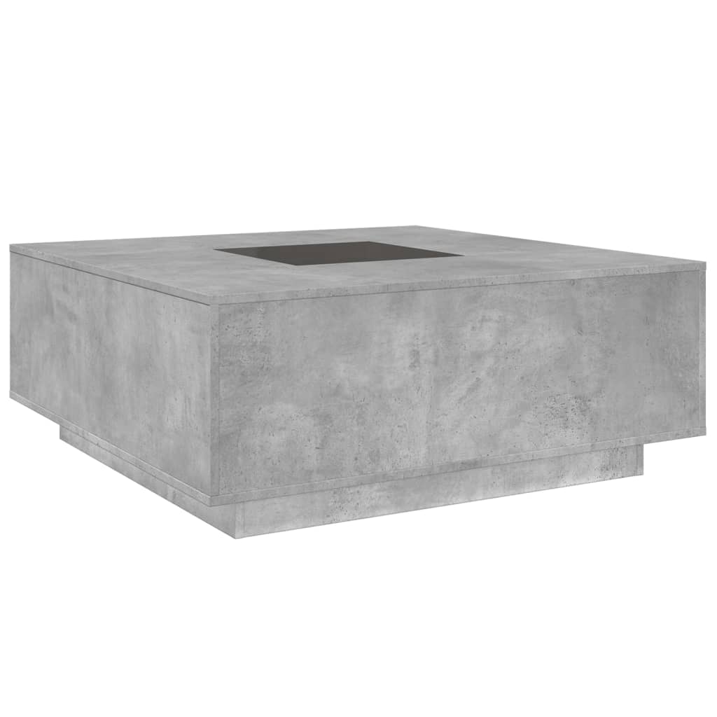 Stolić s beskonačnim LED siva boja betona 100x100x40 cm