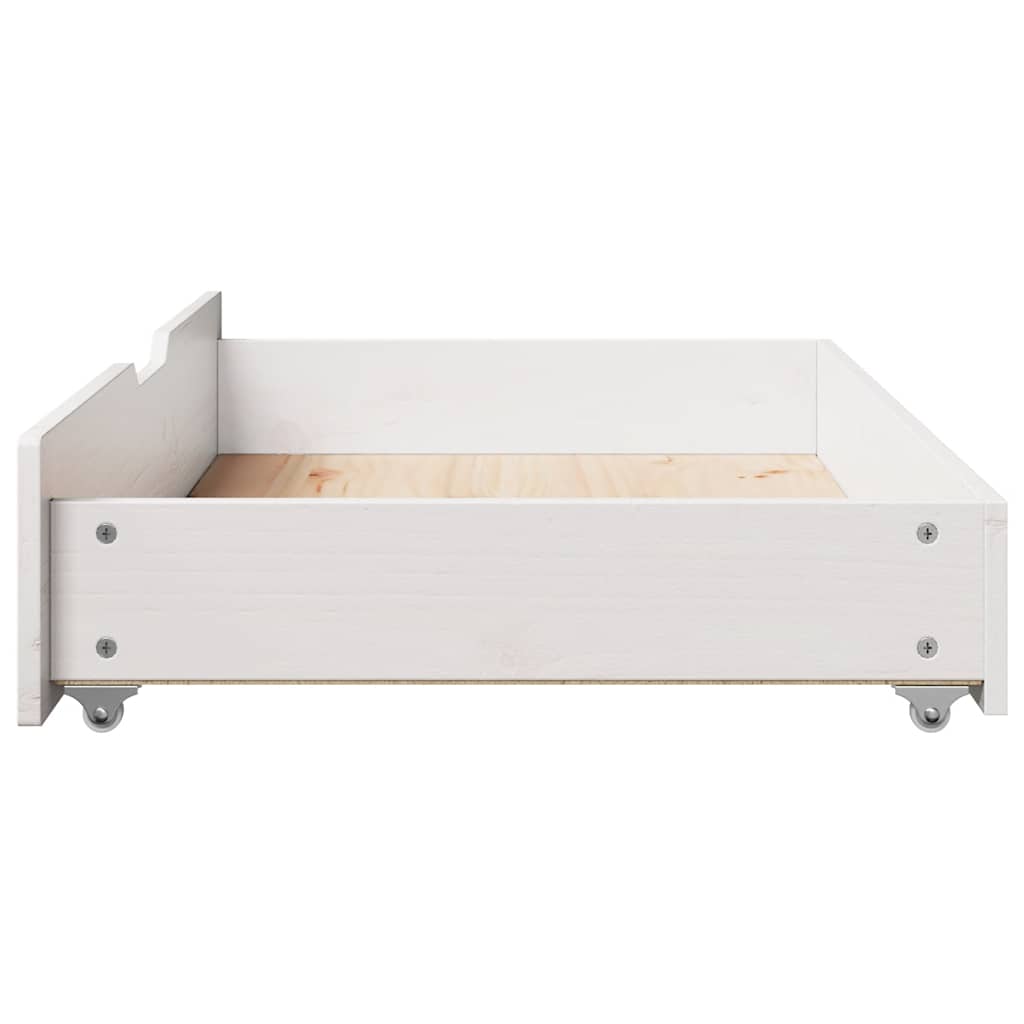 Ladice ispod kreveta 2 kom bijele 95x55x17 cm od borovine