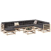 9-dijelni set vrtnih sofa od masivne borovine