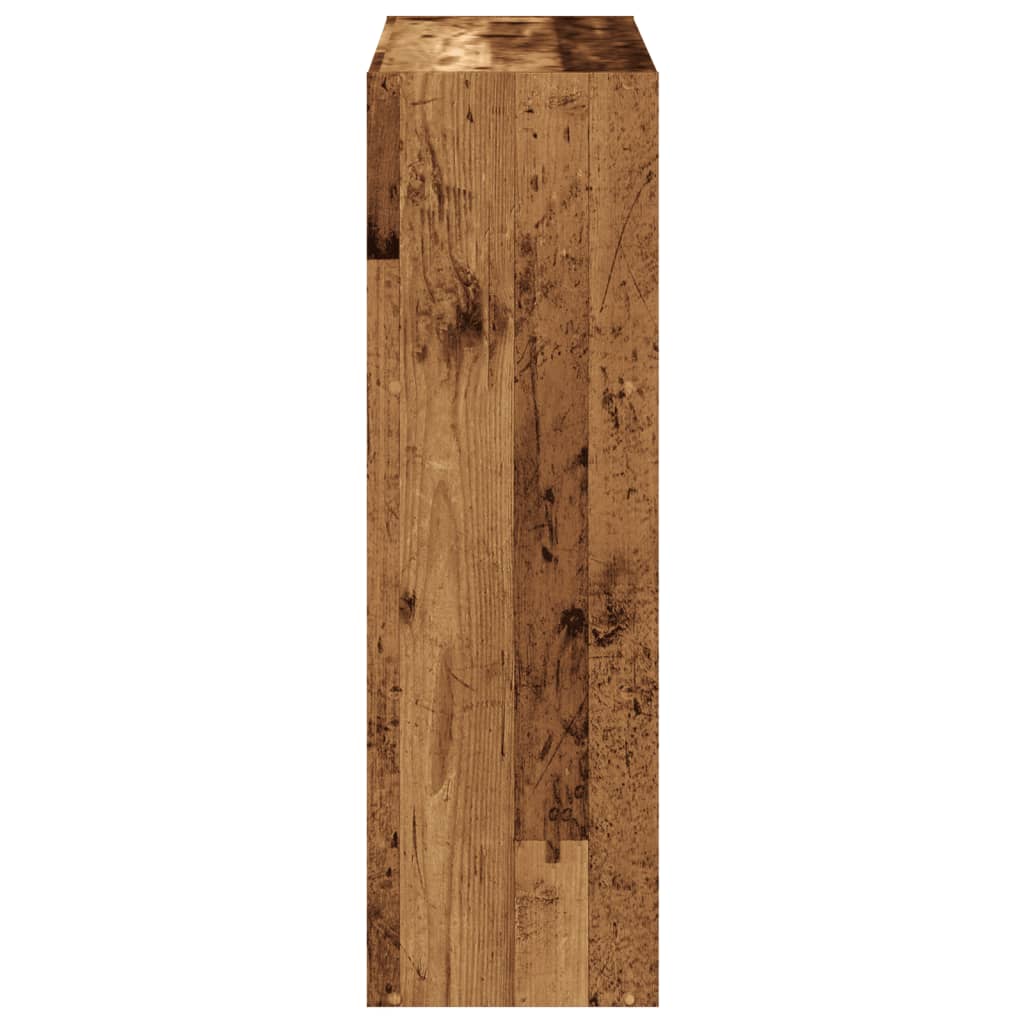 Regal za knjige boja staro drvo 102x32x102 cm konstruirano drvo
